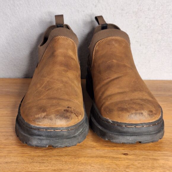 Georgia Boot Men’s 13 Romeo SuperLyte Brown Leather Chelsea Slip On Boots - Picture 2 of 12